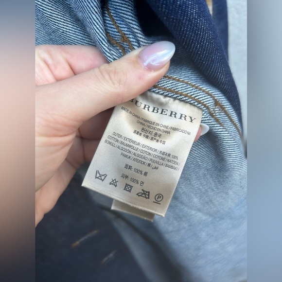 BURBERRY EASTHEATH Denim Jean Long Trench Coat - Picture 9 of 15